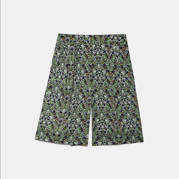 Zara FLORAL HIGH WAIST BERMUDAS Shorts w/Pockets - Picture 9 of 10
